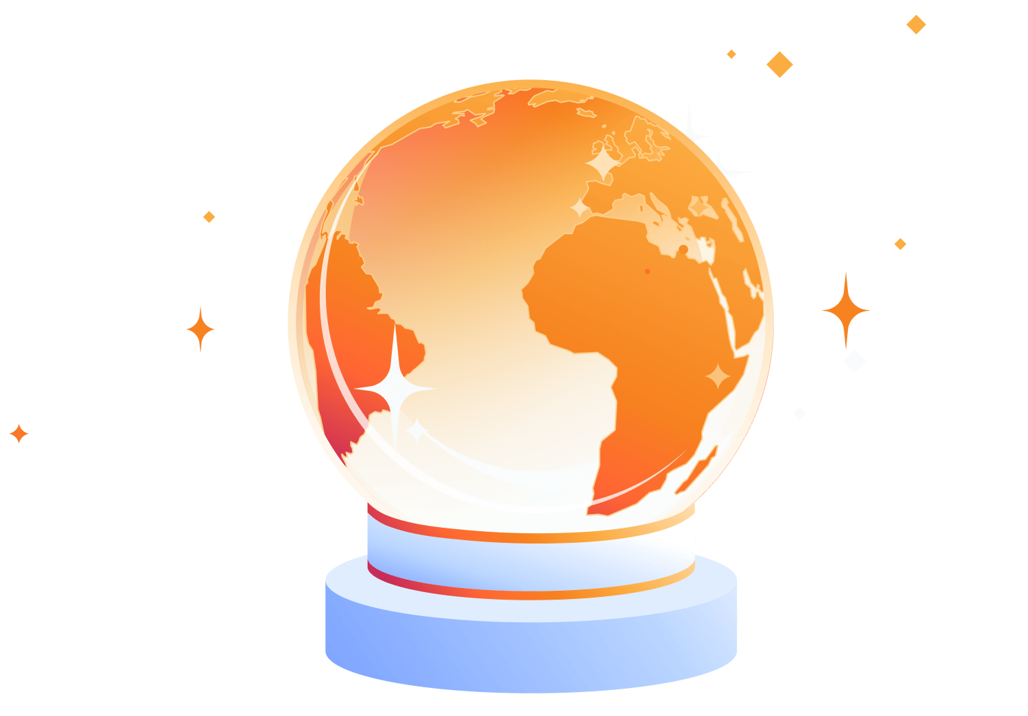 AIの地球儀のイラスト